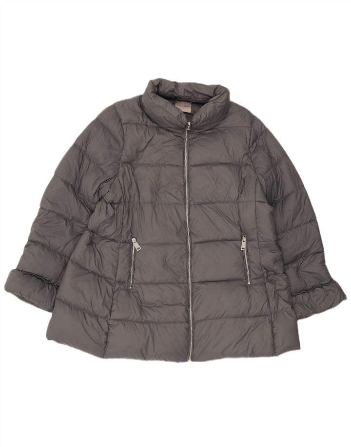 Fiorella Rubino Womens Padded Jacket UK 18 XL Grey Polyamide