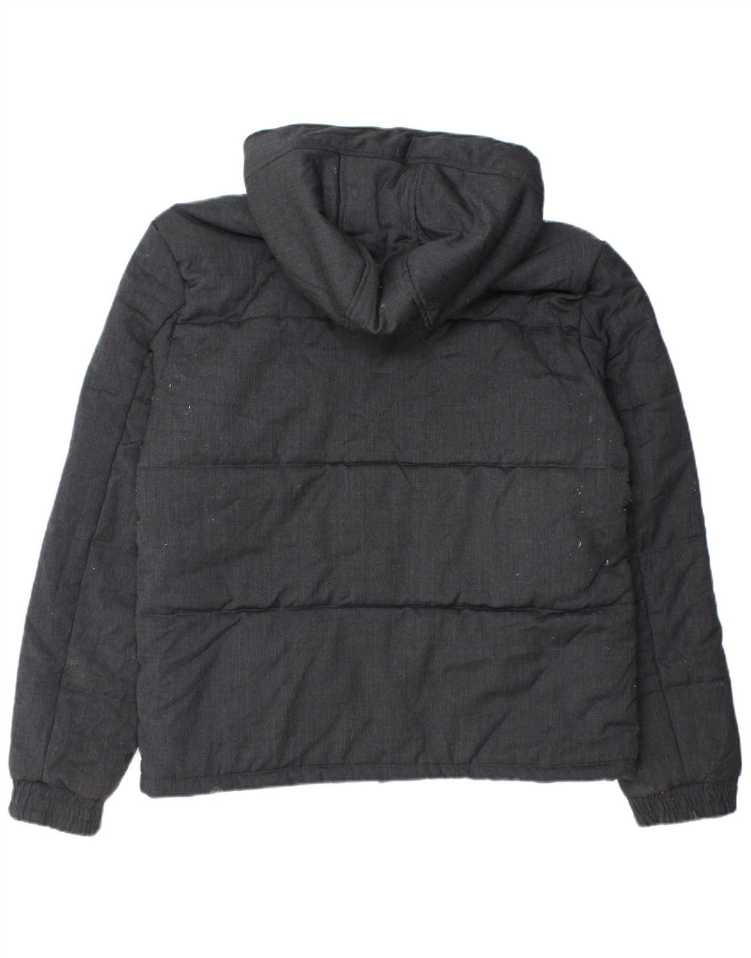 French Connection Mens Hooded Padded Jacket UK 42 XL Black Wool
