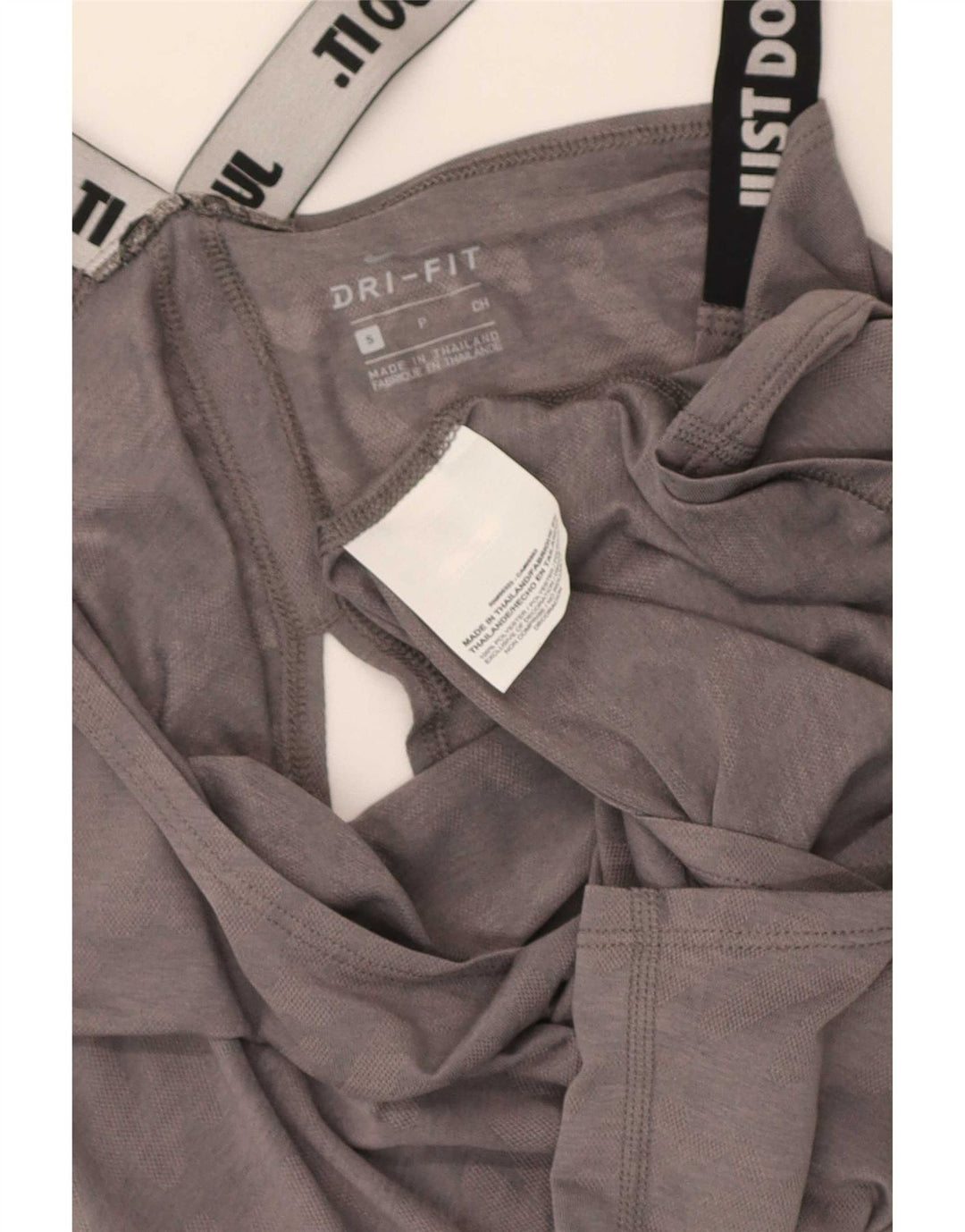Nike Womens Dri Fit Graphic Vest Top UK 8 Small Grey Colourblock Polyester
