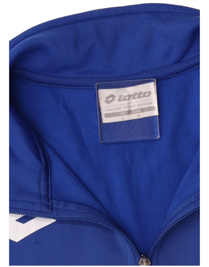 Lotto Mens Zip Neck Sweatshirt Jumper Large Blue