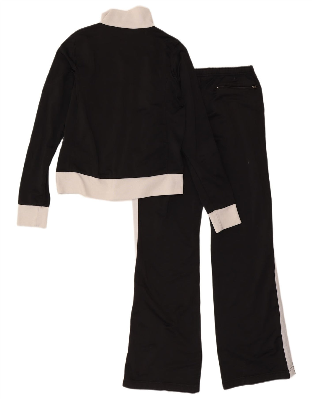 Nike Womens Full Tracksuit UK 8/10 Small Black Colourblock Polyester
