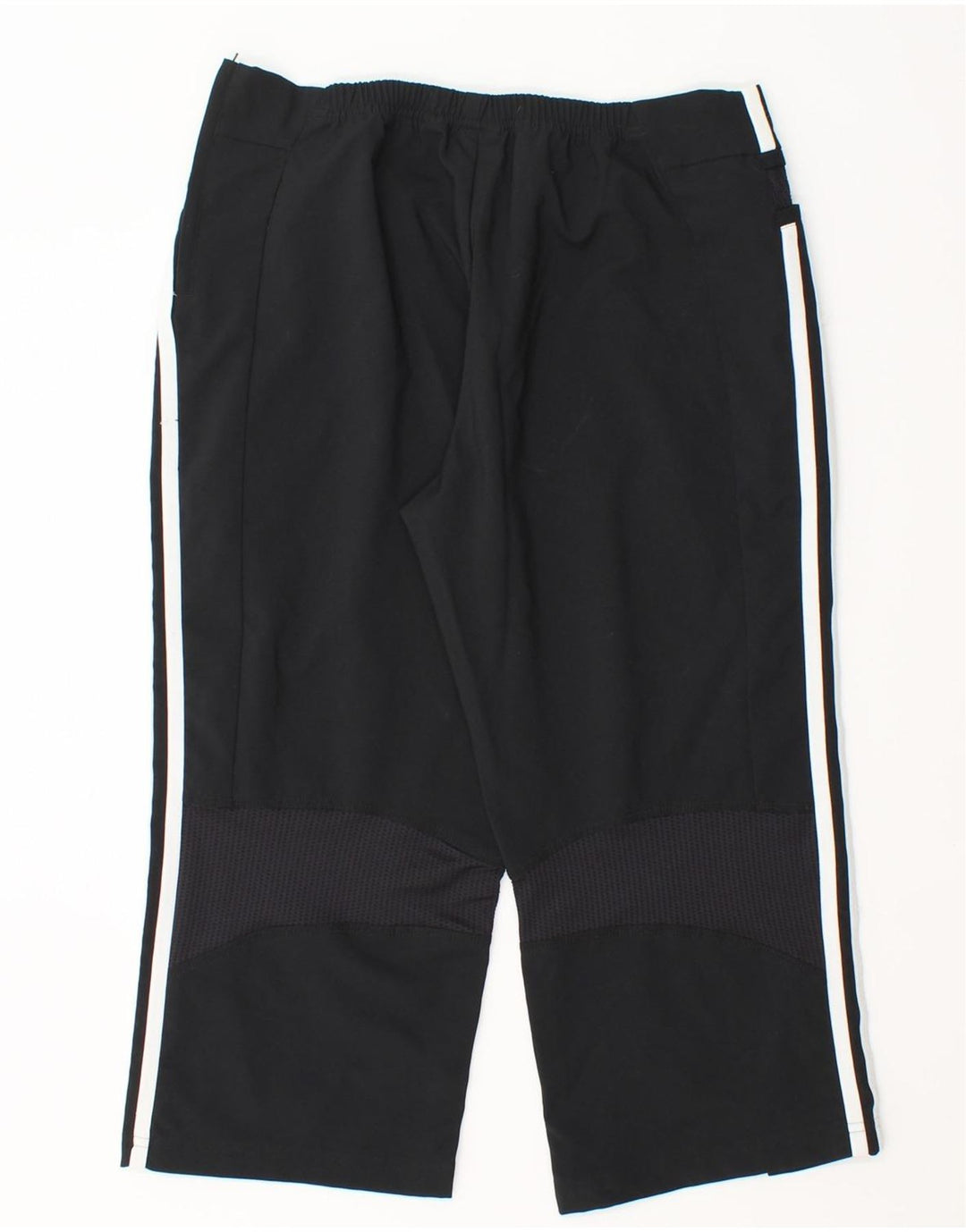 Adidas Womens Capri Tracksuit Trousers UK 12 Medium Black Polyester