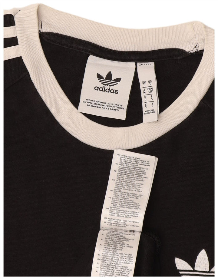 Adidas Mens T-Shirt Top Small Black Cotton