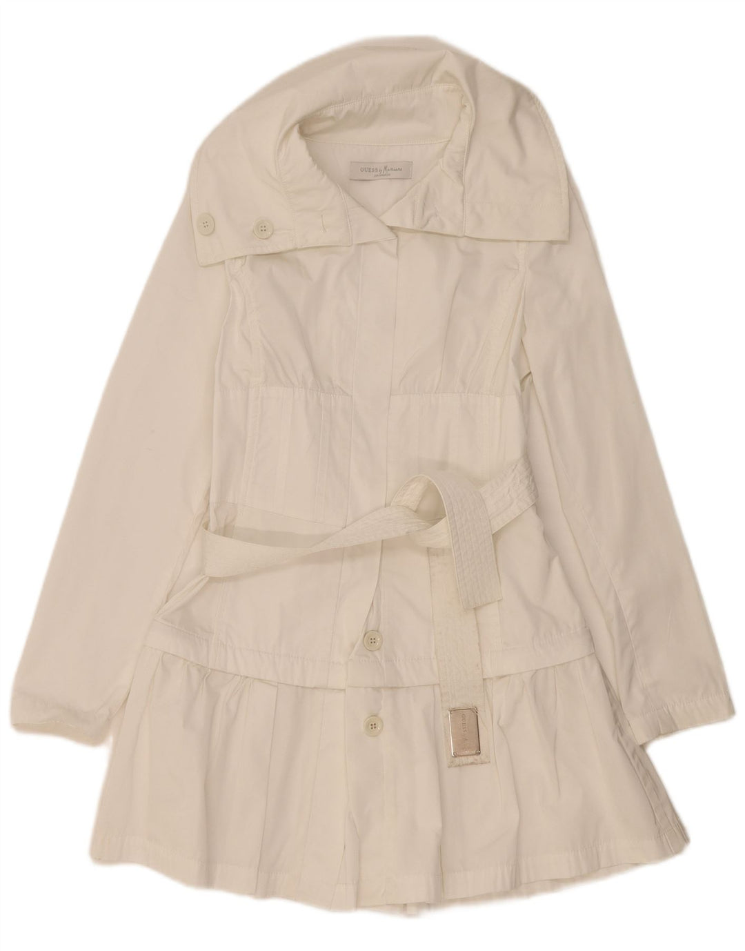 Guess By Marciano Womens Trench Coat IT 40 Small White Polyester