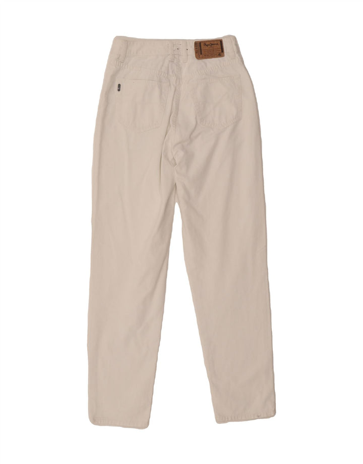 PEPE JEANS Womens Tapered Jeans W26 L29 White Cotton Vintage PEPE Jeans and Second-Hand PEPE Jeans from Messina Hembry 