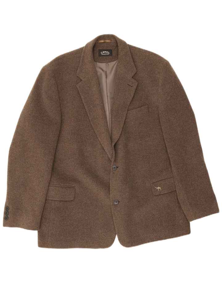 Camel Active Mens 2 Button Blazer Jacket UK 44 2XL Grey Virgin Wool