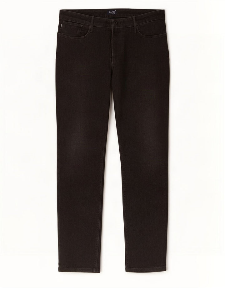 Armani Mens Slim Jeans W36 L30 Black Cotton