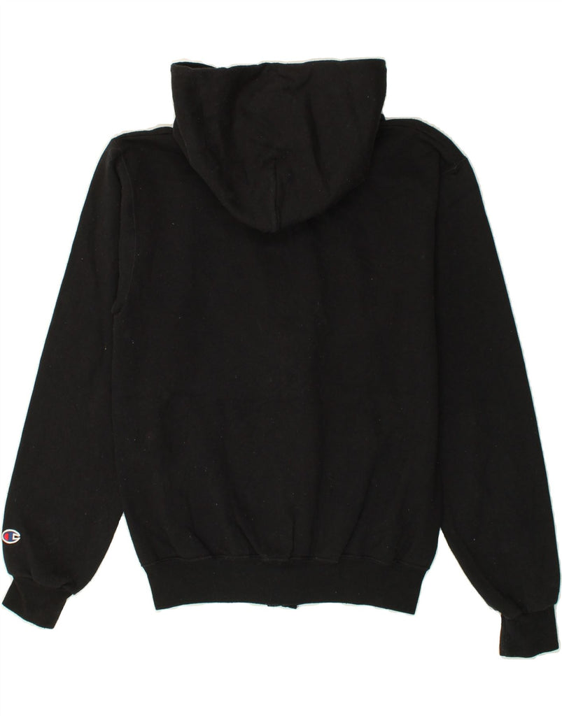 CHAMPION Mens Graphic Zip Hoodie Sweater Small Black Cotton | Vintage Champion | Thrift | Second-Hand Champion | Used Clothing | Messina Hembry 