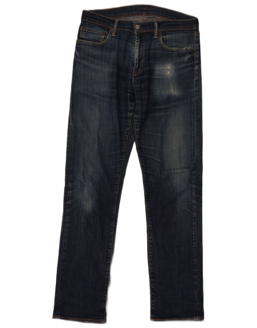 Levi's Mens 504 Straight Jeans W32 L34 Navy Blue Cotton