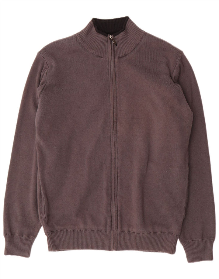 James Pringle Mens Cardigan Sweater Small Grey Cotton