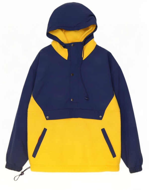 Gap Mens Hooded Anorak Jacket UK 40 Large Blue Colourblock Nylon
