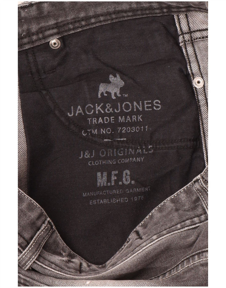 Jack & Jones Mens Distressed Slim Jeans W32 L33 Grey