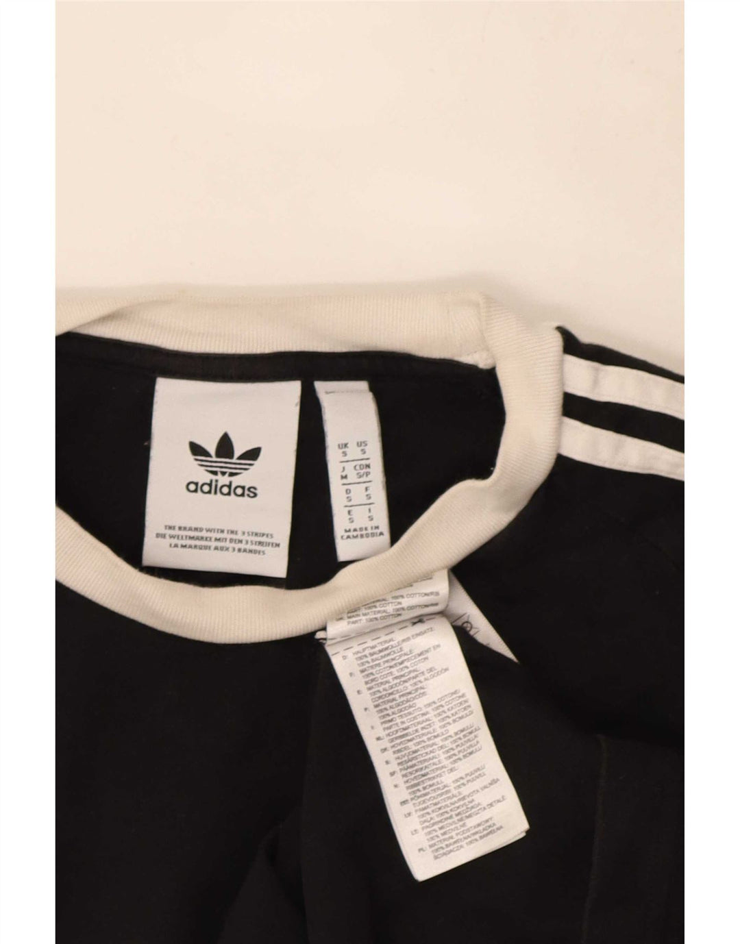 Adidas Mens T-Shirt Top Small Black Cotton