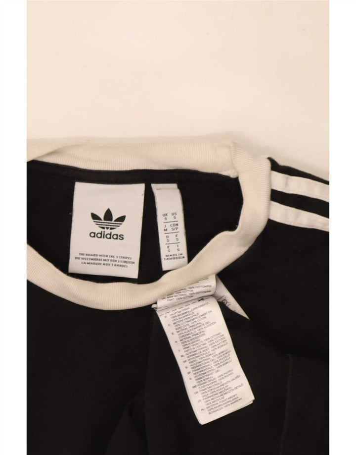 Adidas Mens T-Shirt Top Small Black Cotton