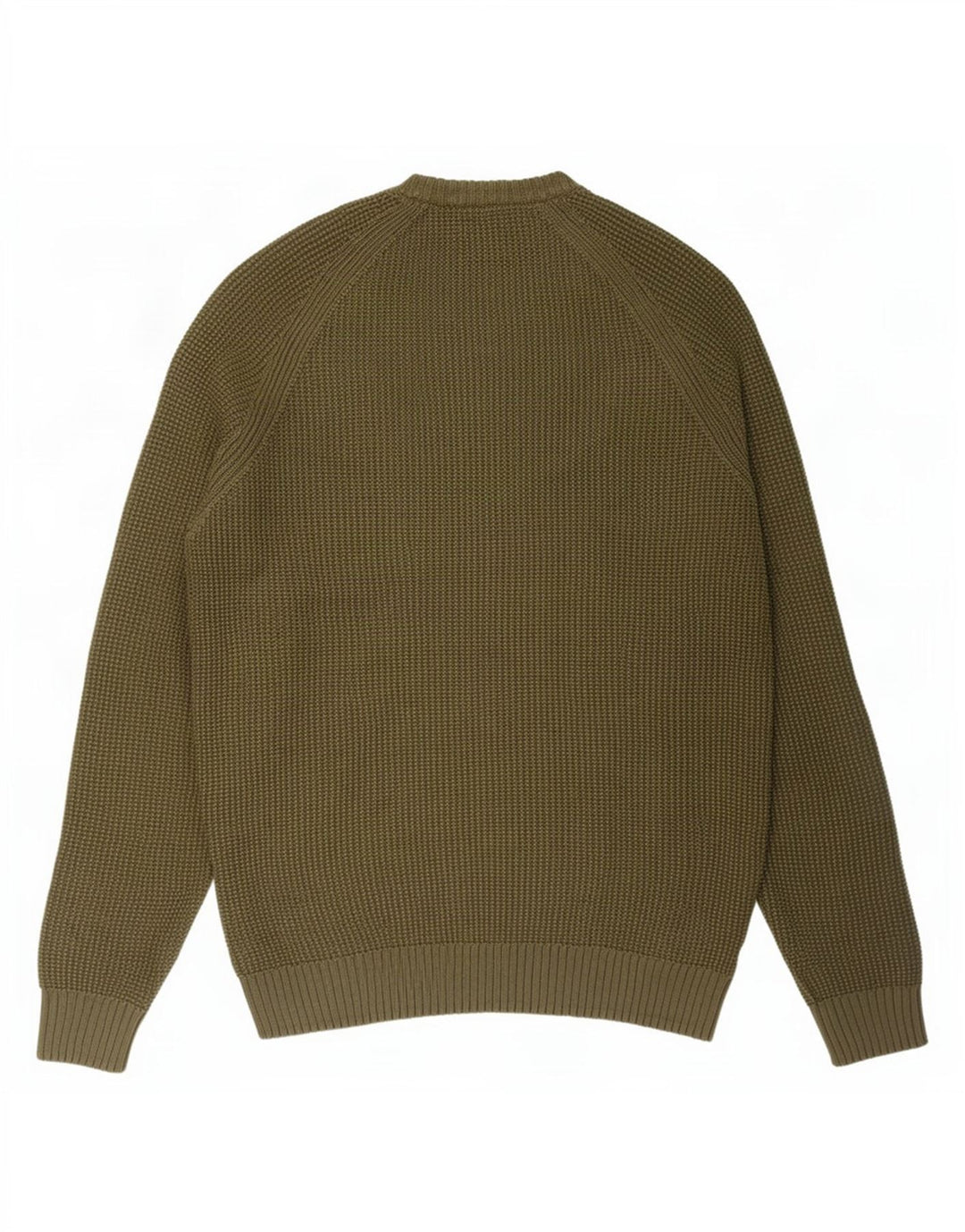 Zara Mens Crew Neck Jumper Sweater Large Khaki