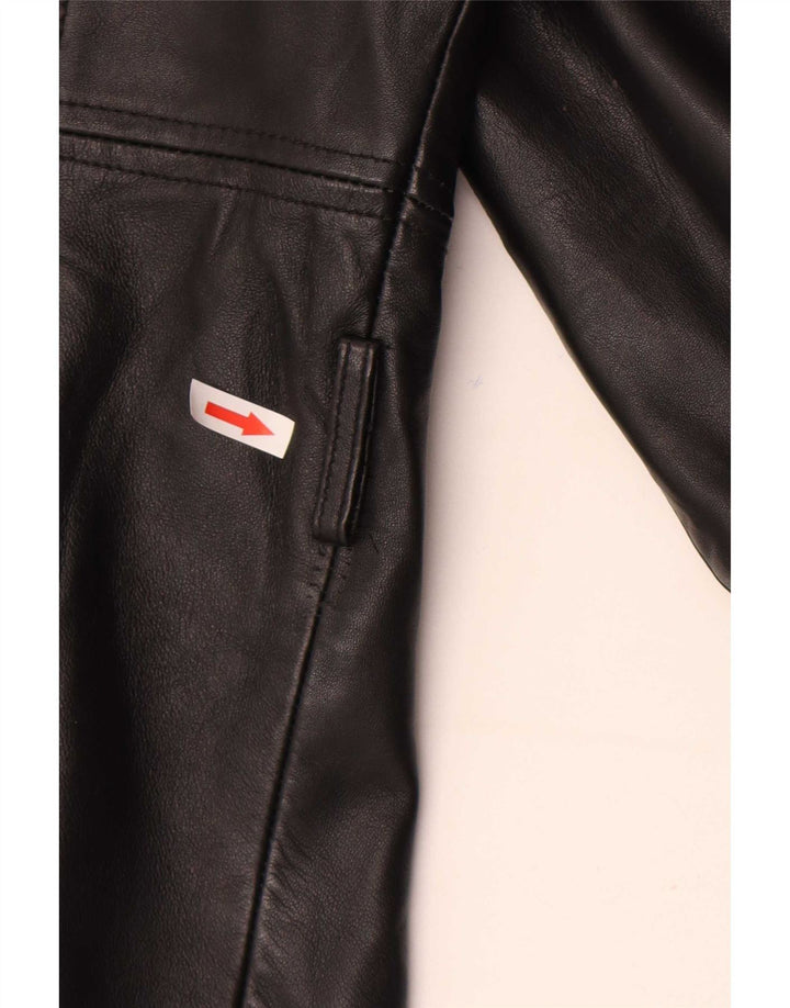 Conbipel Womens Leather Jacket IT 46 Large Black Leather