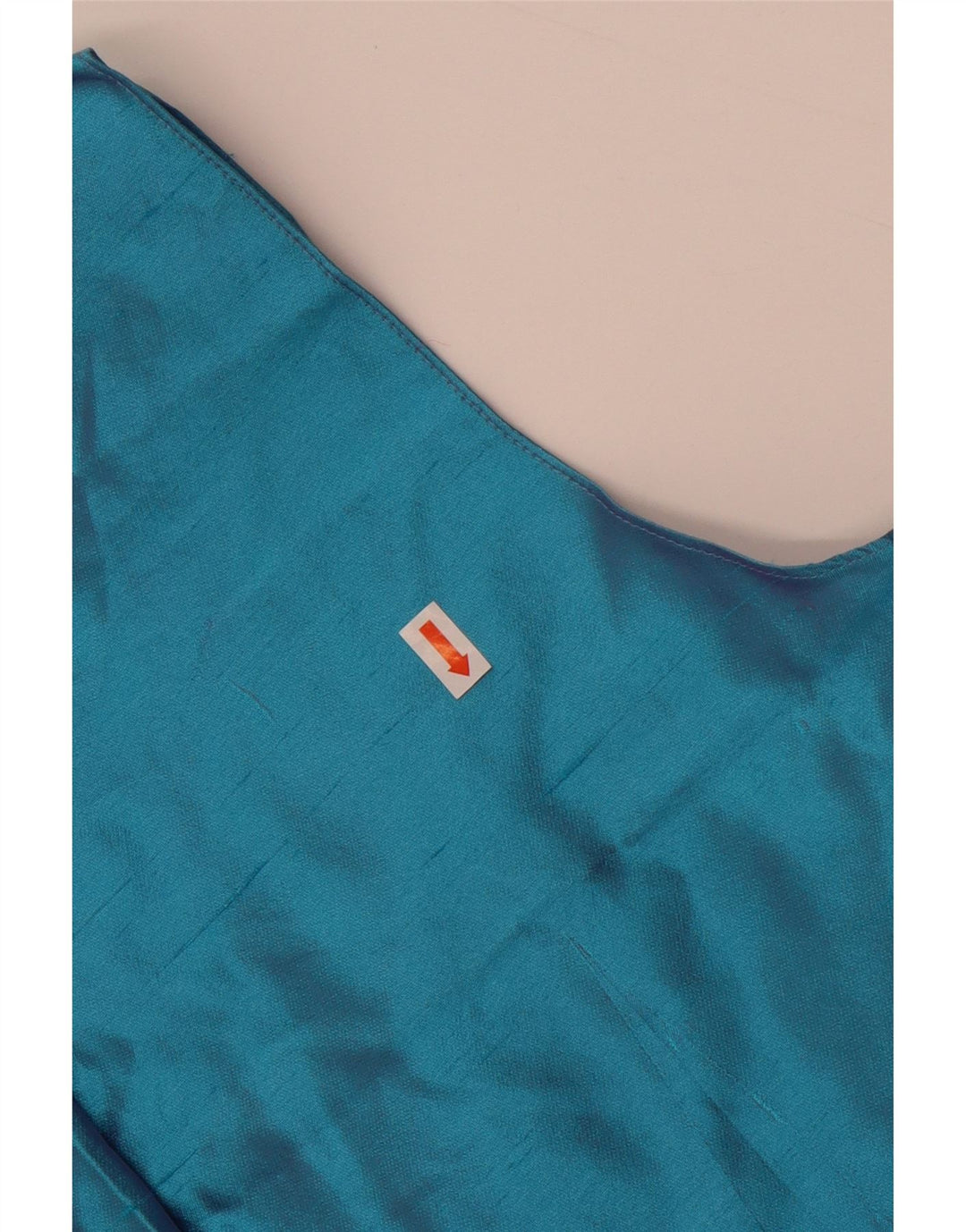 Gai Mattiolo Womens Crop Sleeveless Blouse Top IT 44 Medium Blue Silk