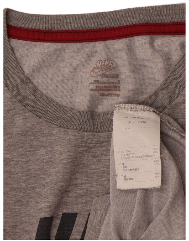 Nike Mens Graphic T-Shirt Top Small Grey Cotton