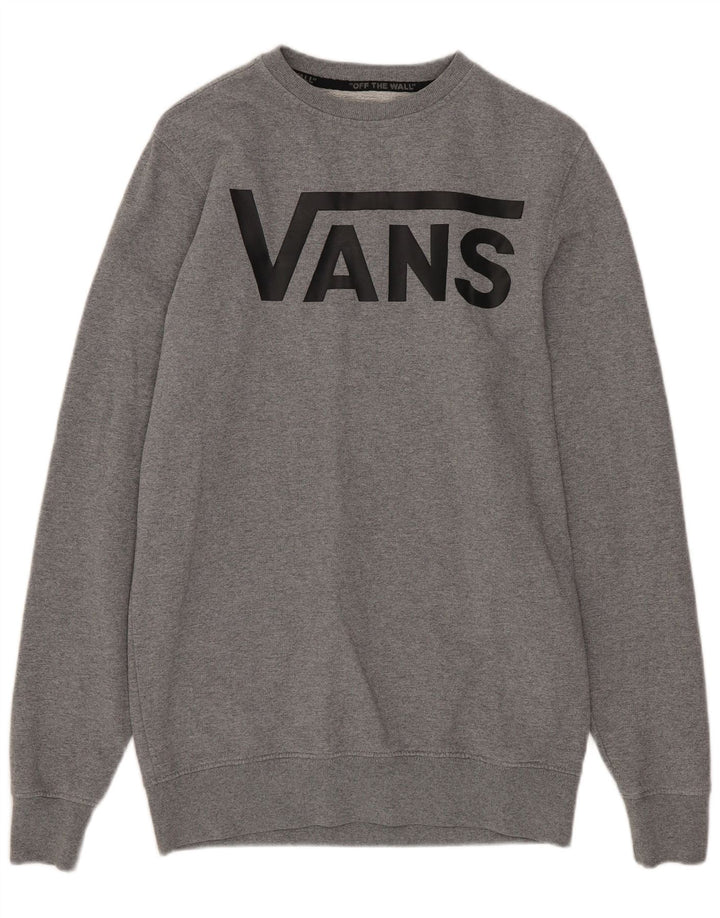 VANS Mens Sweatshirt Jumper XS Grey Flecked Cotton