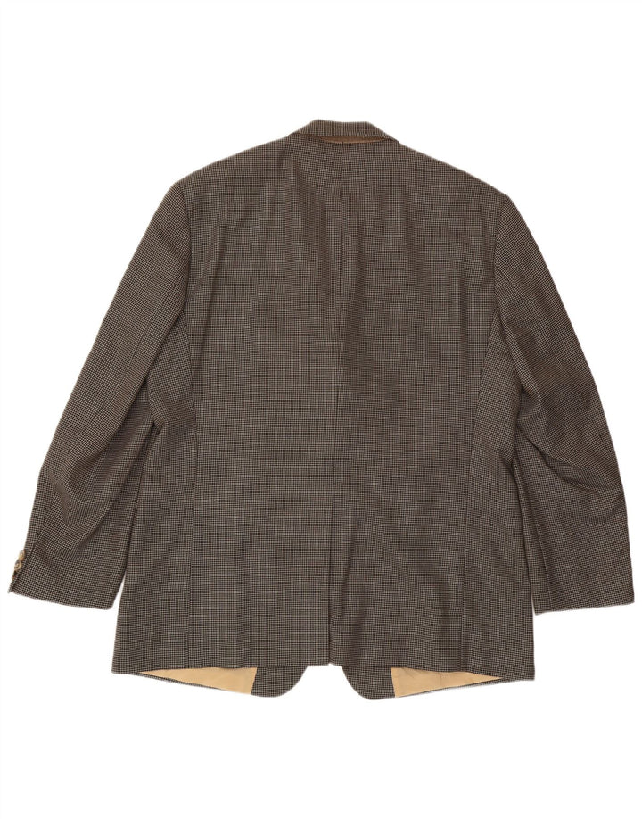 Hugo Boss Mens 3 Button Blazer Jacket UK 42 XL Grey Check