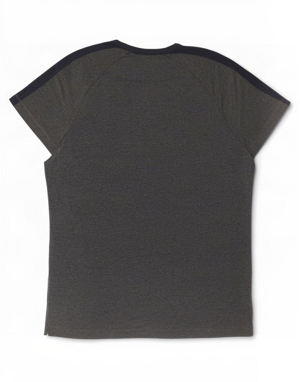 French Connection Mens T-Shirt Top XL Grey Colourblock Cotton