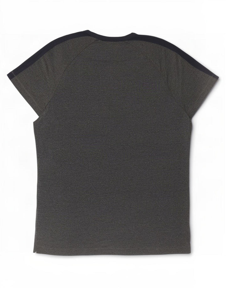 French Connection Mens T-Shirt Top XL Grey Colourblock Cotton