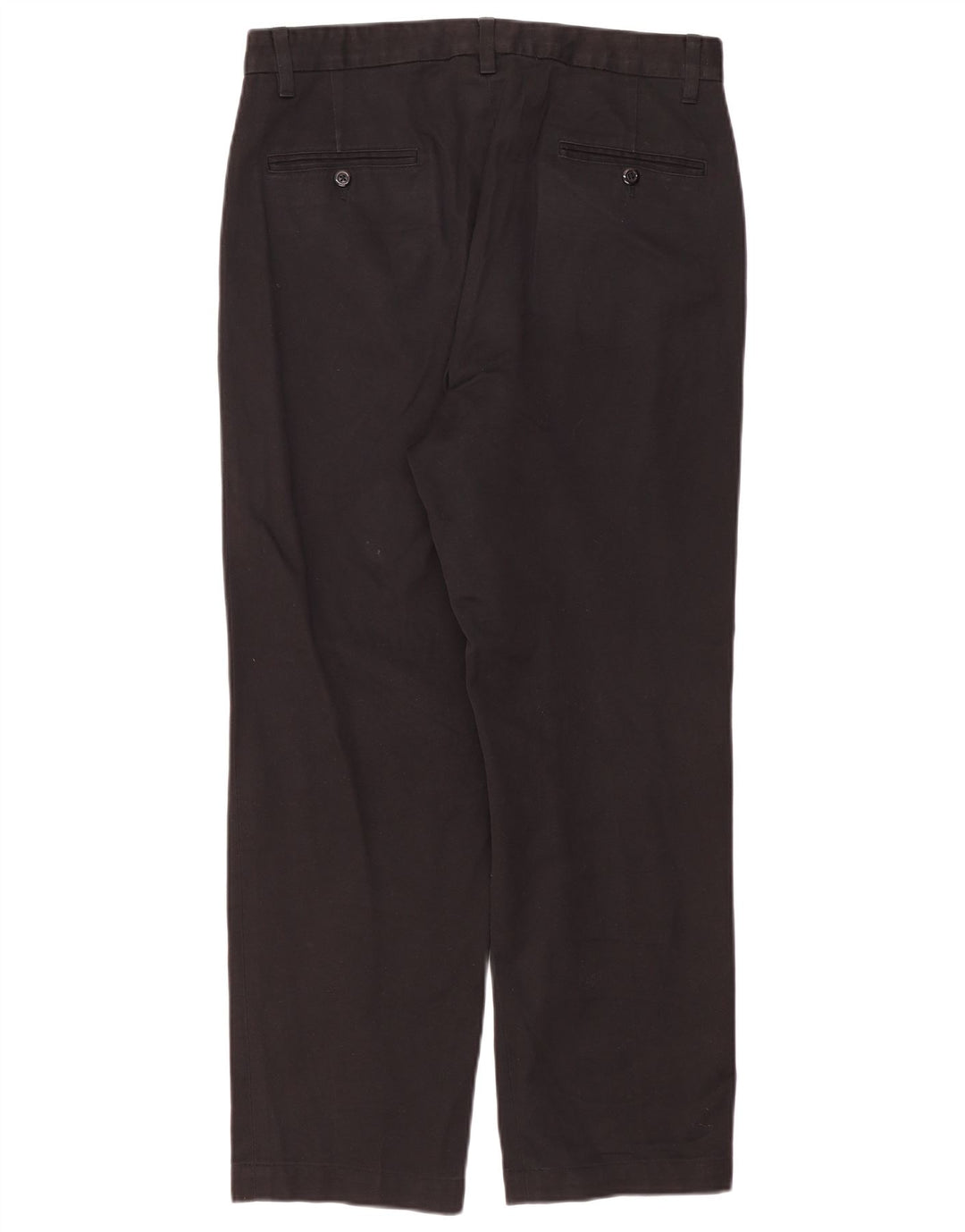 DKNY Mens Straight Chino Trousers W33 L28 Black Cotton