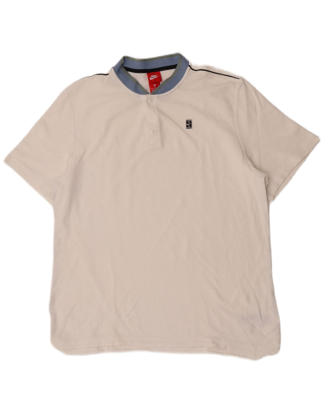 Nike Mens Polo Shirt XL White Cotton