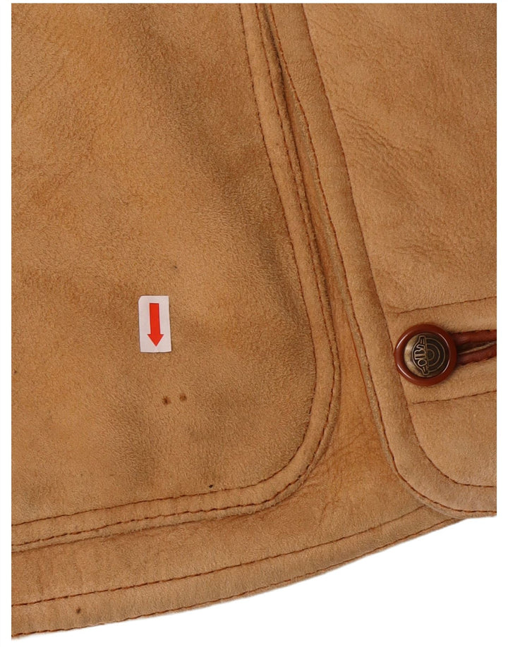 DIBI Mens Uomo Shearling Jacket IT 46 Small Beige Shearling Classic