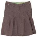 Benetton Womens A-Line Skirt Small W32 Grey Cotton