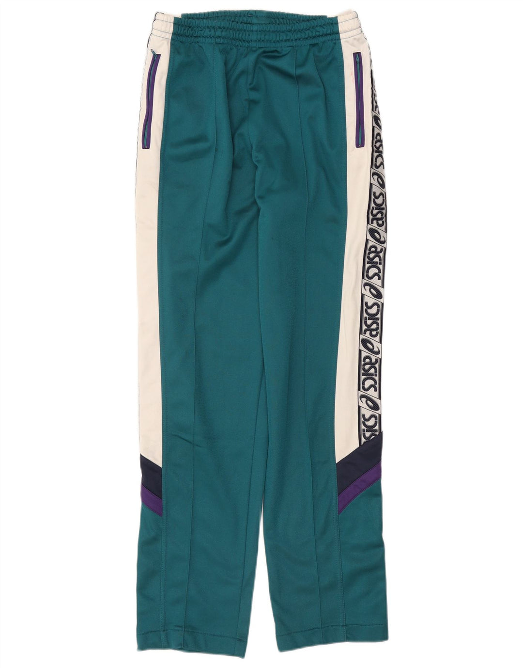 Asics Mens Graphic Full Tracksuit IT 48 Medium  Green Colourblock