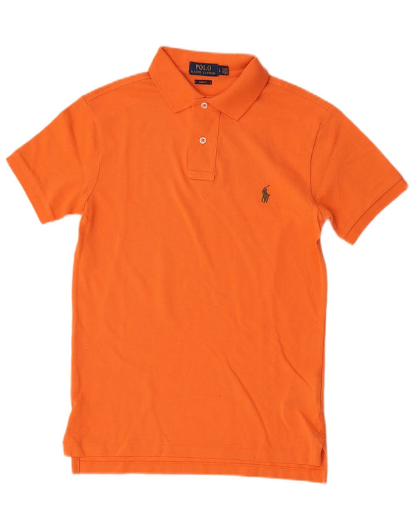 Polo Ralph Lauren Mens Slim Fit Polo Shirt Small Orange Cotton