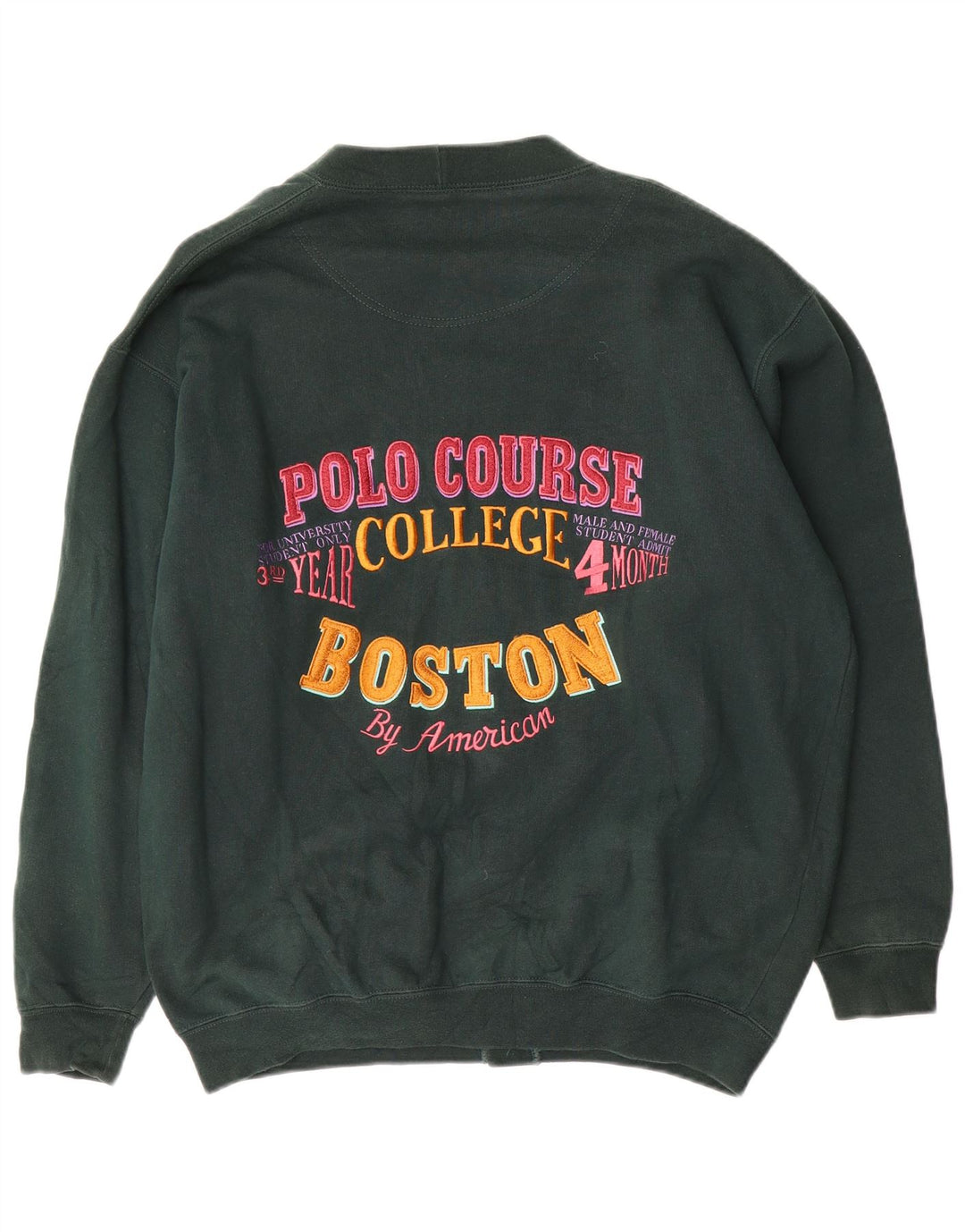 By American Mens Cardigan Sweater Medium Green Cotton