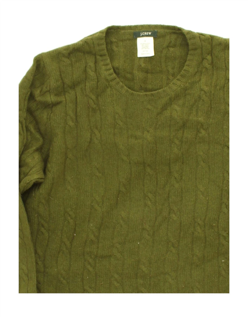 J. CREW Womens Boat Neck Jumper Sweater UK 14 Medium Green Wool | Vintage J. Crew | Thrift | Second-Hand J. Crew | Used Clothing | Messina Hembry 