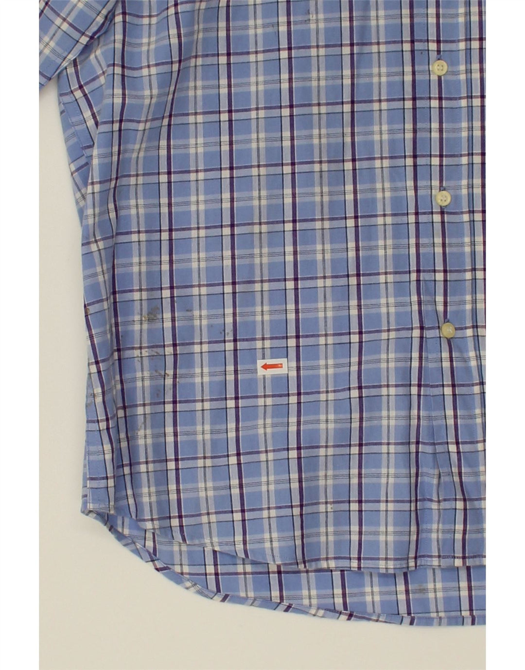 CHARRO Mens Shirt Medium Blue Check Cotton Vintage Charro and Second-Hand Charro from Messina Hembry 