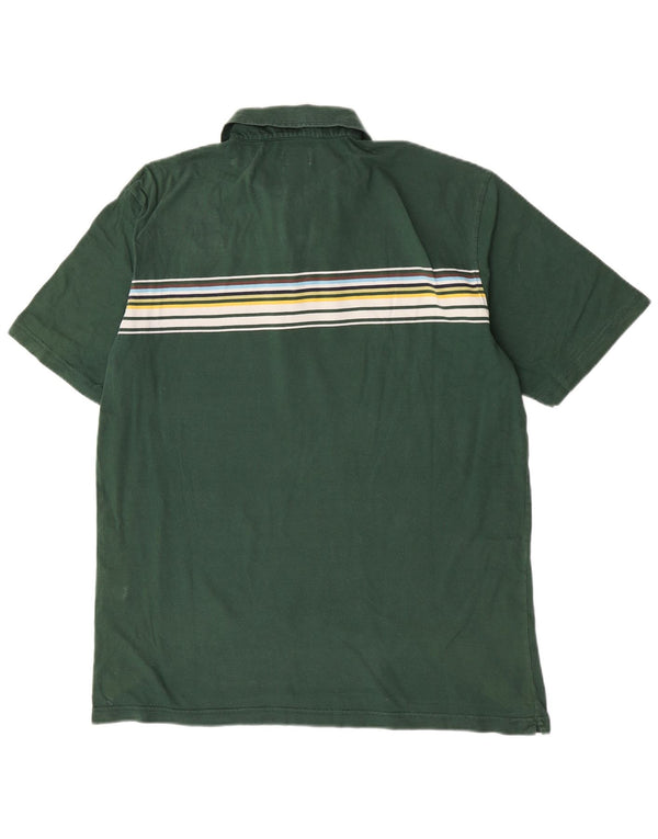 Diadora Mens Polo Shirt 2XL Green Striped Cotton