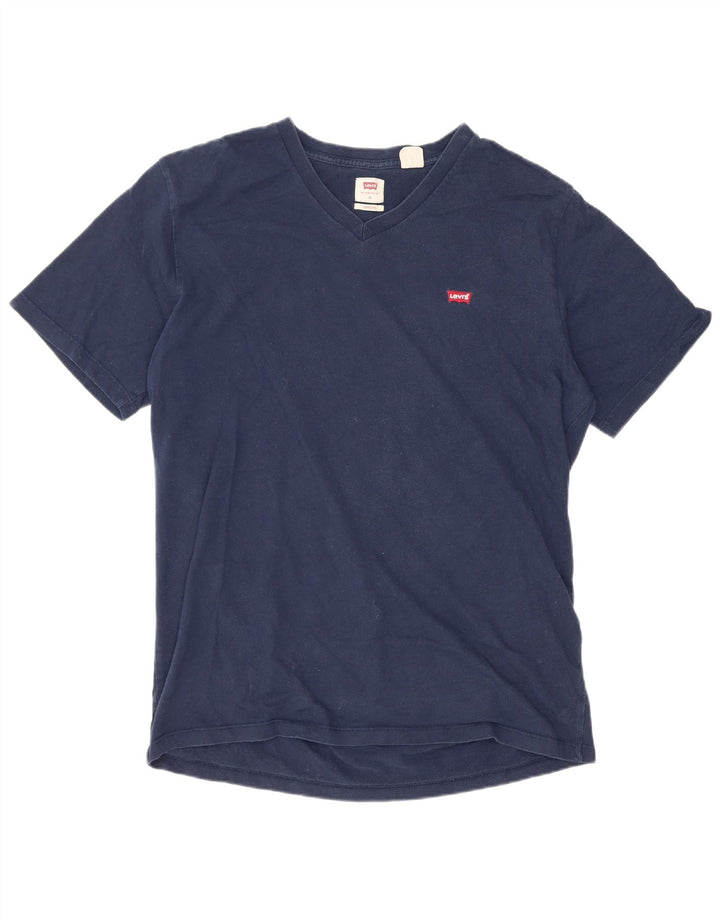 Levi's Mens Standard T-Shirt Top Medium Navy Blue Cotton