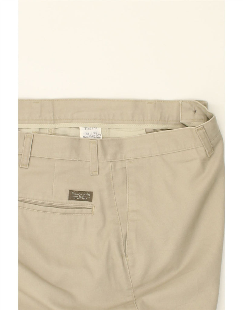 LEE Mens Straight Chino Trousers W38 L29  Beige Cotton | Vintage Lee | Thrift | Second-Hand Lee | Used Clothing | Messina Hembry 