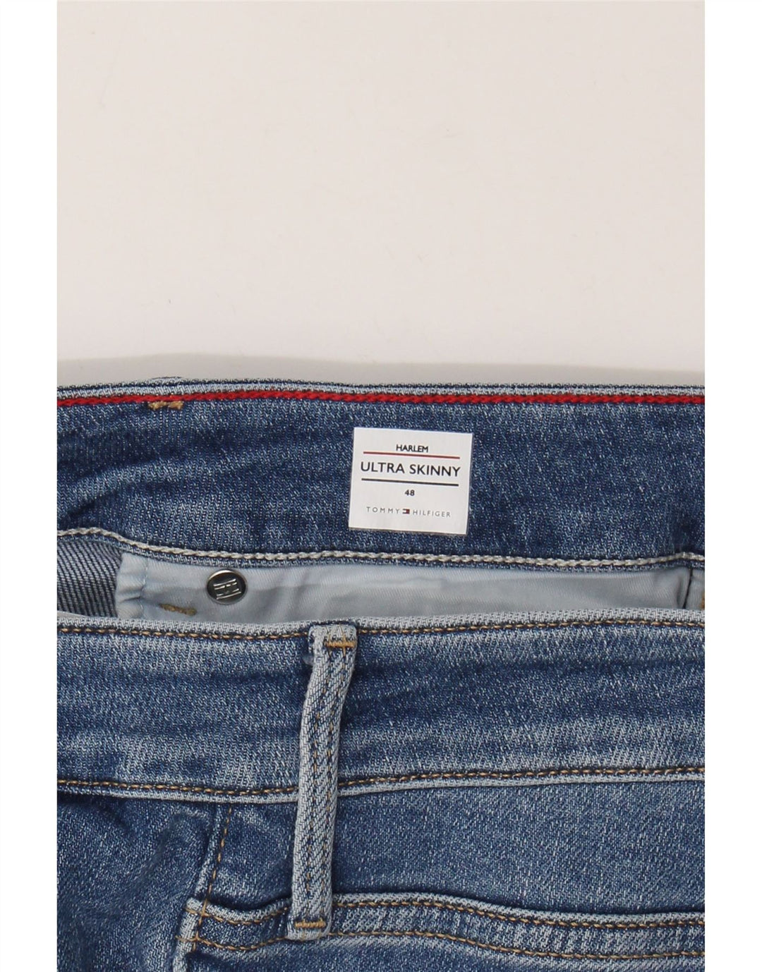 Tommy Hilfiger Womens Harlem High Waist Skinny Jeans IT 48 XL Blue Cotton