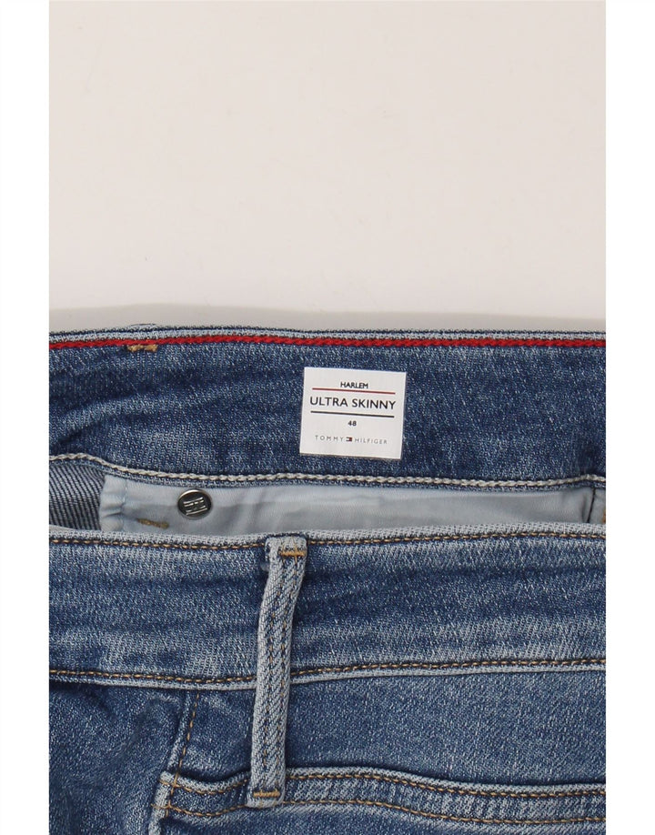 Tommy Hilfiger Womens Harlem High Waist Skinny Jeans IT 48 XL Blue Cotton