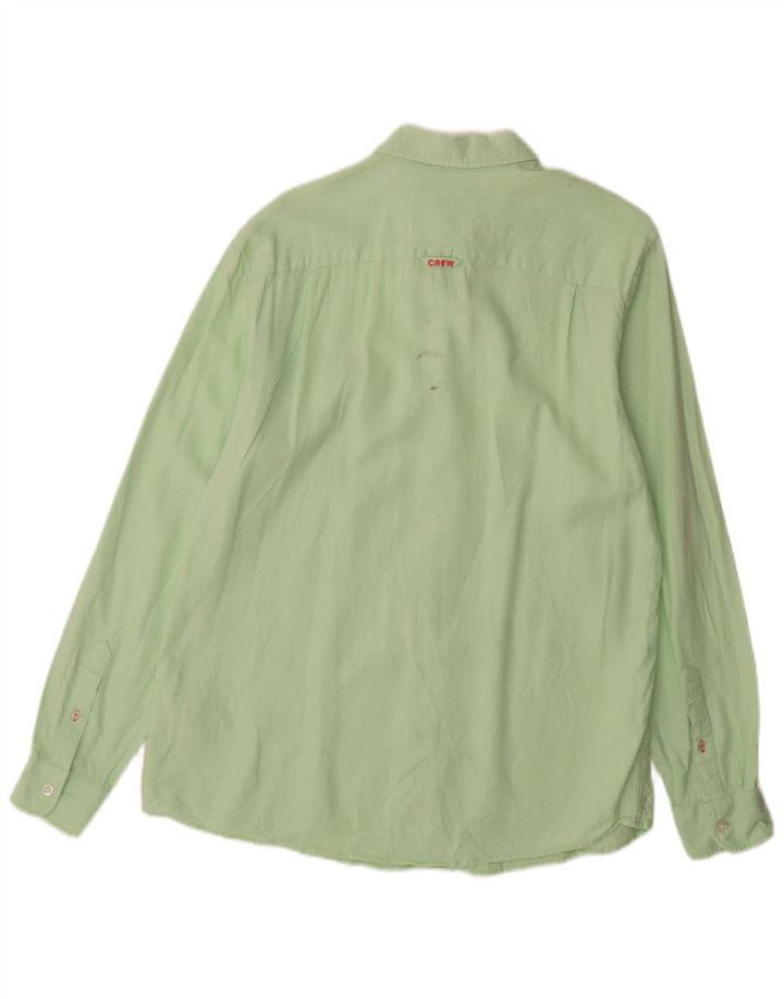 Crew Clothing Mens Shirt Medium Green Linen