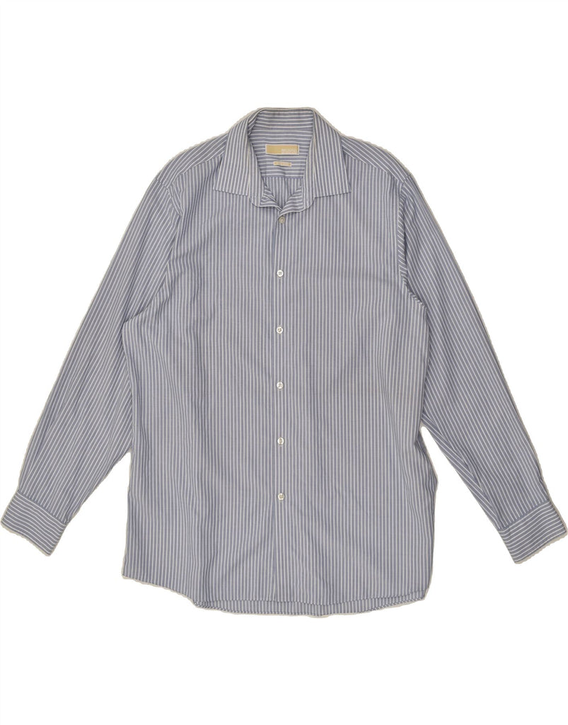 MICHAEL KORS Mens Shirt Size 16 1/2 Large Grey Striped Cotton | Vintage Michael Kors | Thrift | Second-Hand Michael Kors | Used Clothing | Messina Hembry 