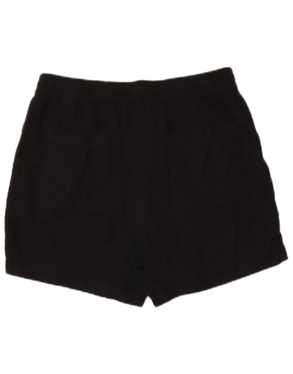 Marks & Spencer Womens Chino Shorts UK 14 Large W34  Black Linen
