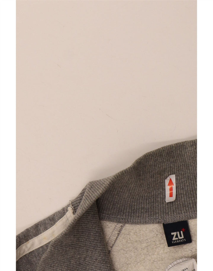Zu Elements Mens Graphic Tracksuit Top Jacket 2XL Grey Cotton Sports
