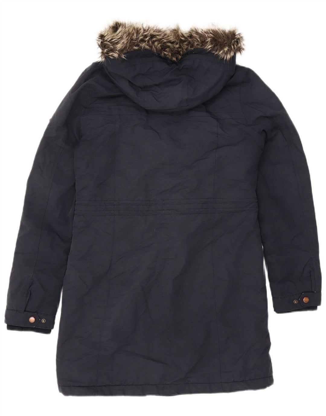 O'NEILL Womens Hooded Parka Jacket UK 10 Small Navy Blue Polyester