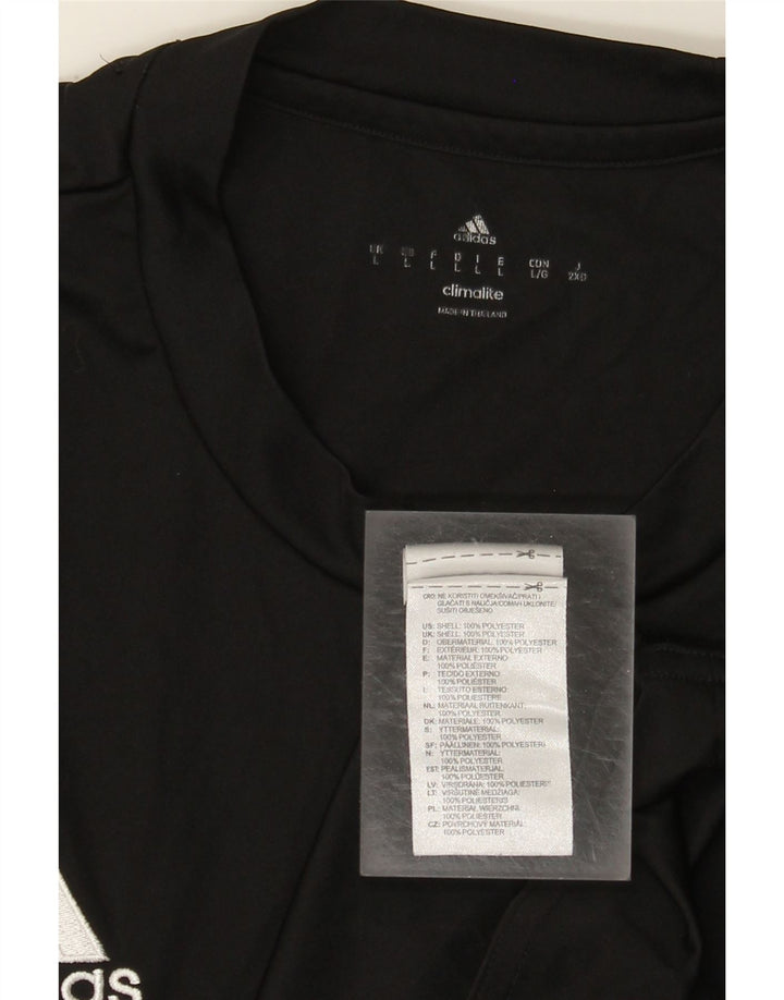 Adidas Mens Climalite T-Shirt Top Large Black Polyester