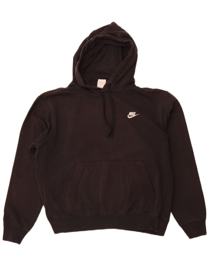 NIKE Mens Loose Fit Hoodie Jumper Medium Black Cotton