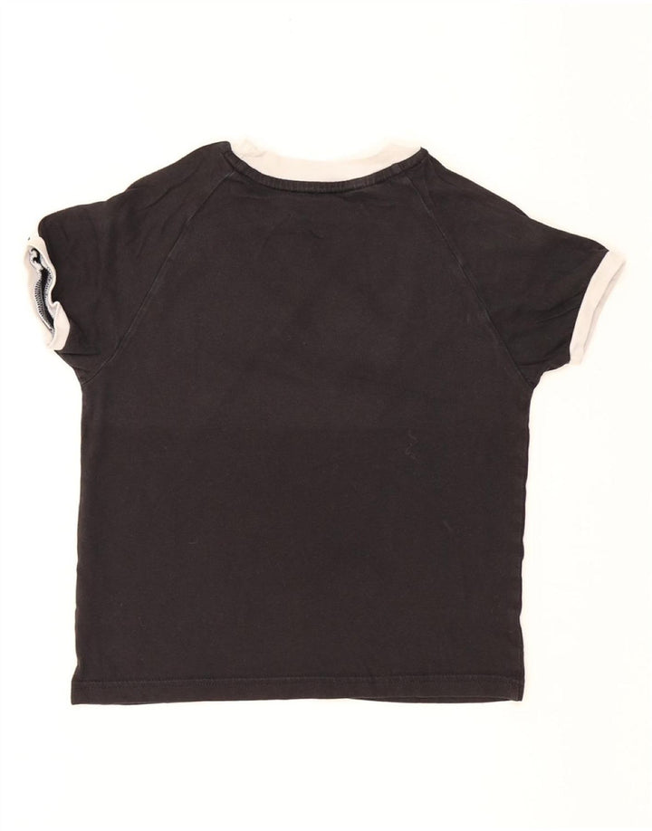 ADIDAS Girls T-Shirt Top 7-8 Years Black Vintage Adidas and Second-Hand Adidas from Messina Hembry 