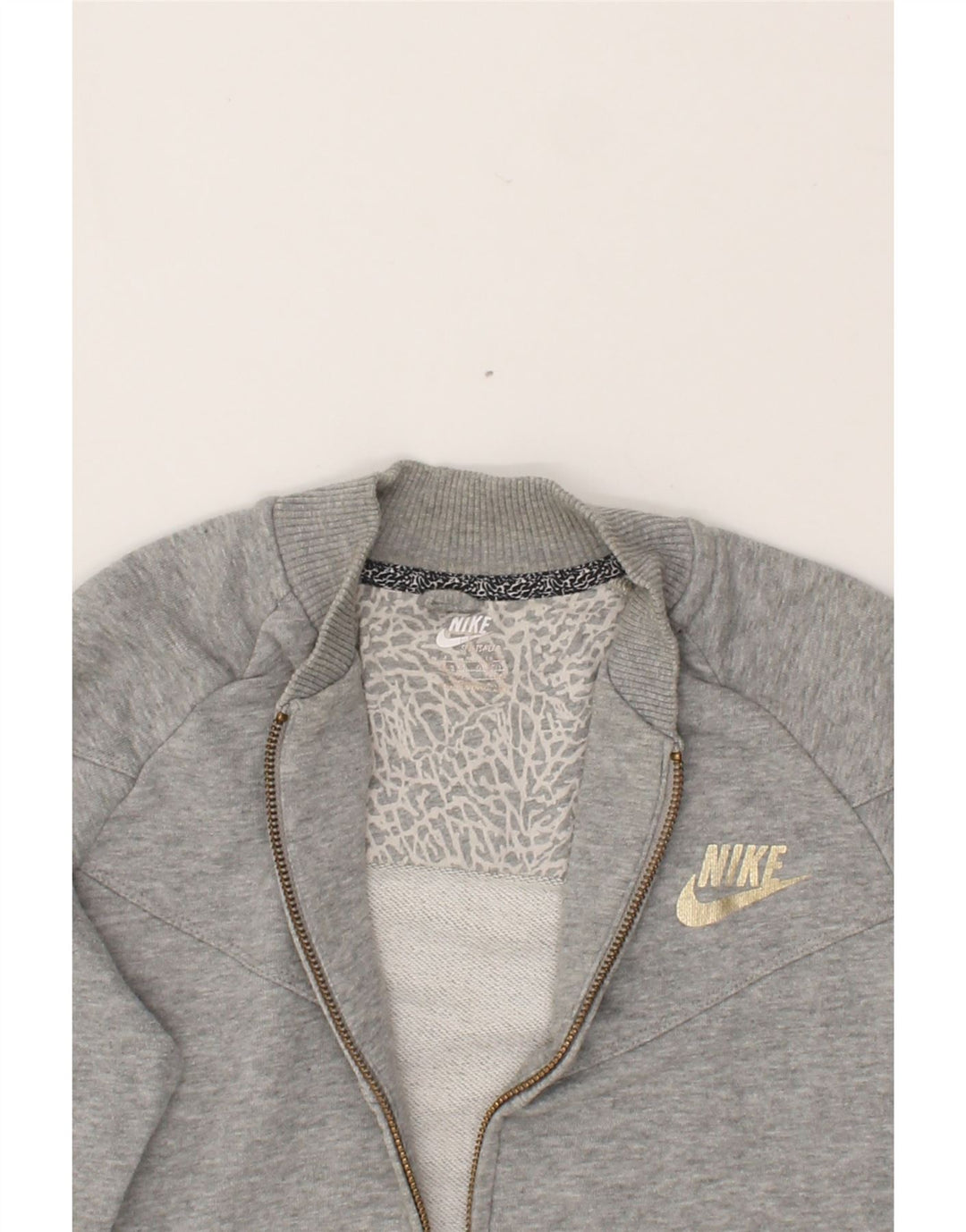 NIKE Womens Tracksuit Top Jacket UK 10/12 Medium Grey Vintage Nike and Second-Hand Nike from Messina Hembry 
