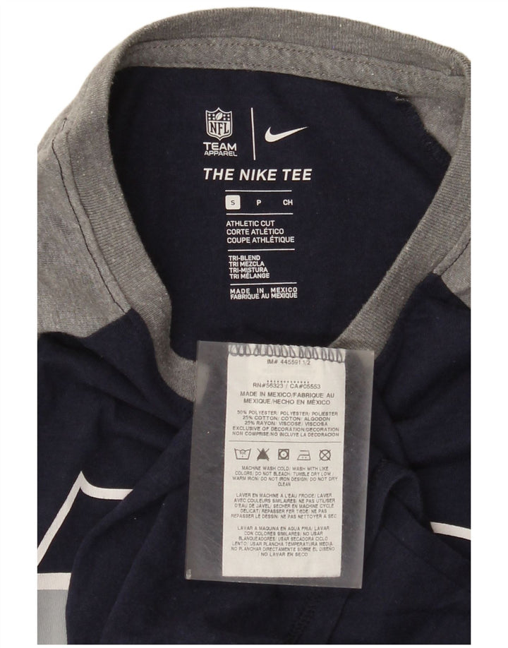 Nike Mens Seattle Seahawks Graphic Top 3/4 Sleeve Small Navy Blue